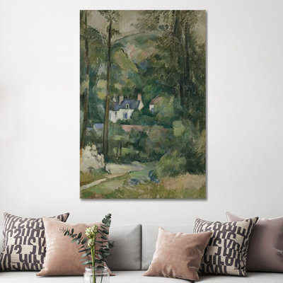 Maisons Dans La Verdure 1881 by Paul Cezanne - Wrapped Canvas Painting