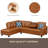 Faux Leather L - Shaped Sectional With Storage & Cup Holders 2Pc-1911473545