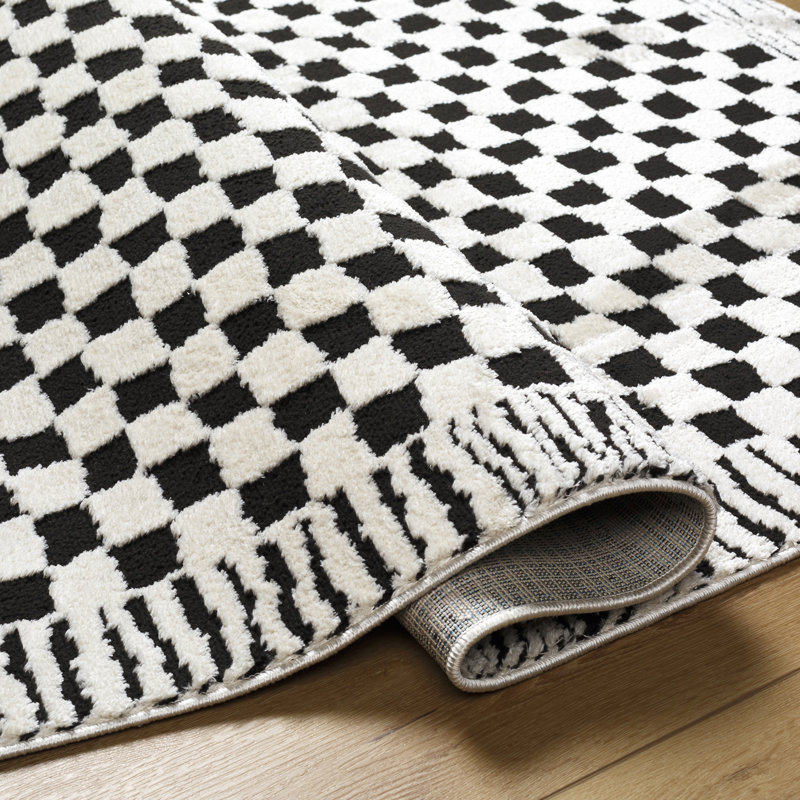 Freud Checkered Area Rug, Runner 80 x 220cm