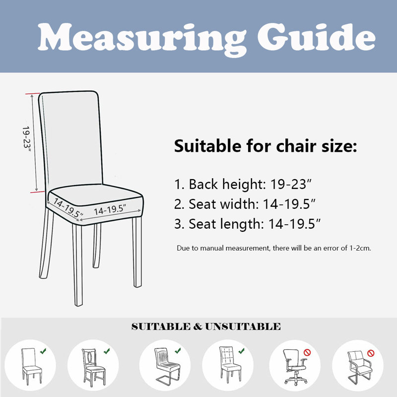 Dining Chair Covers,Waterproof Stretch Parsons Chair Slipcover,Set Of 4