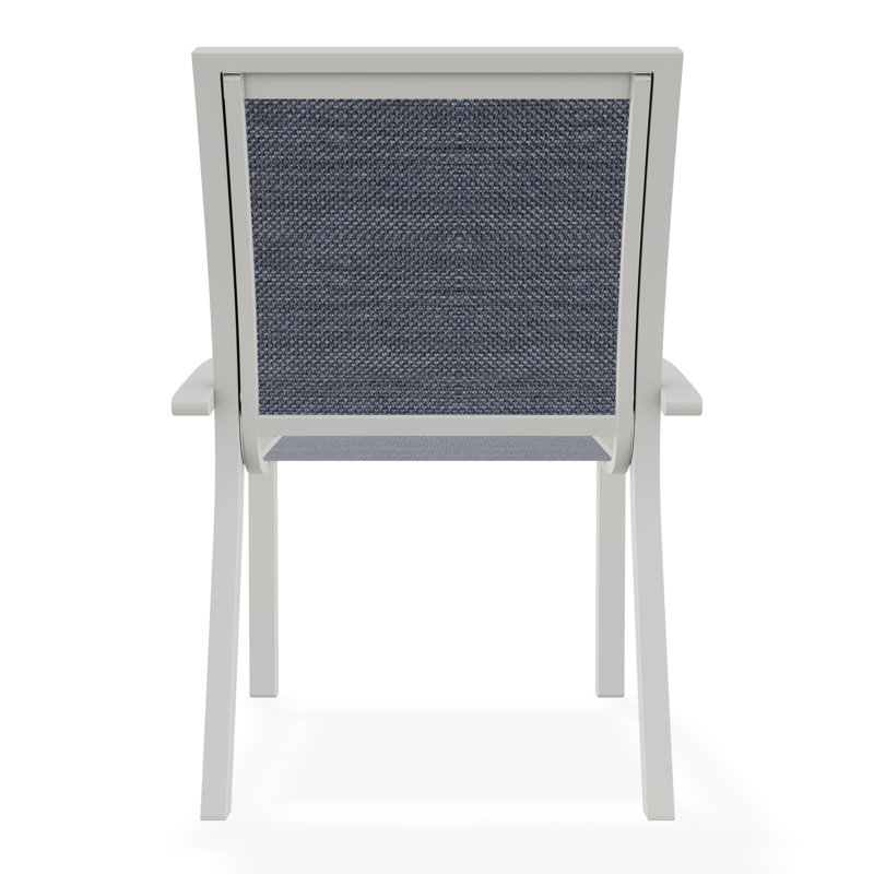 Chaise de café empilable Kendall, Neige, Denim Augustine