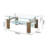 Modern Side Table With Lower Shelf Chrome And MDF Support Living Room Guest Reception Room Table Black-70891607