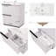 Meuble-lavabo moderne de 30 po avec lavabo en céramique, tiroirs à fermeture en douceur et conception cannelée - Armoire de salle de bain blanche avec rangement pleine extension-728235322