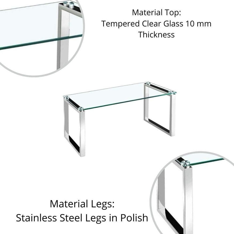 Table basse Seleyna chrome