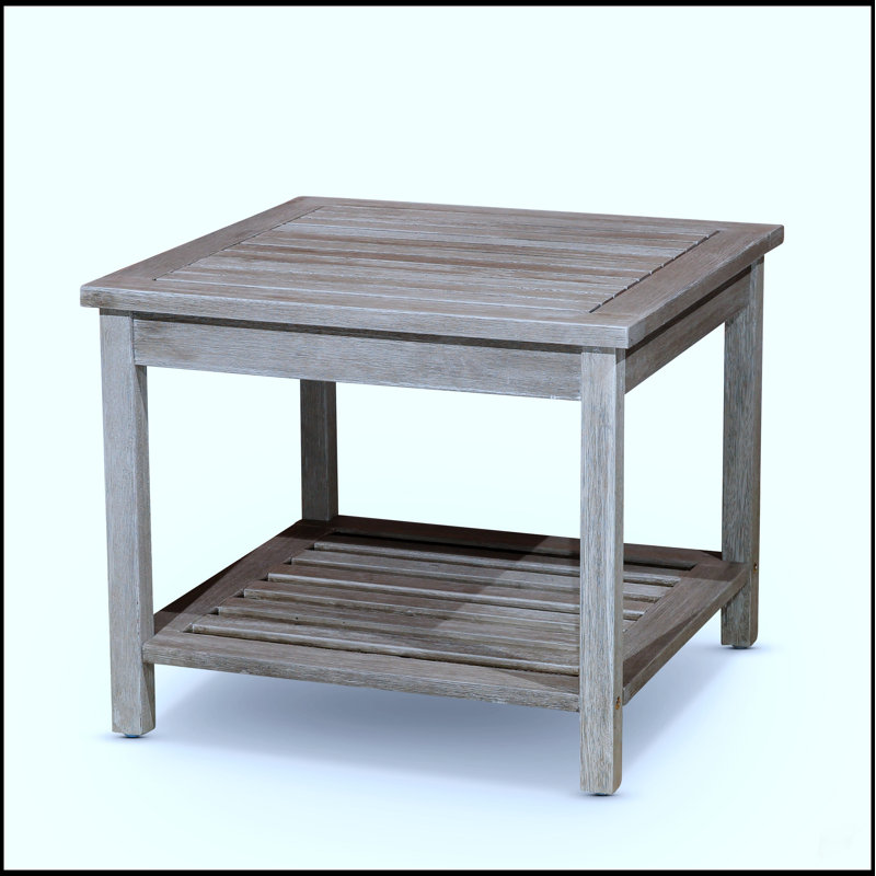Table d'appoint à 2 tablettes en bois d'eucalyptus Longs Peak