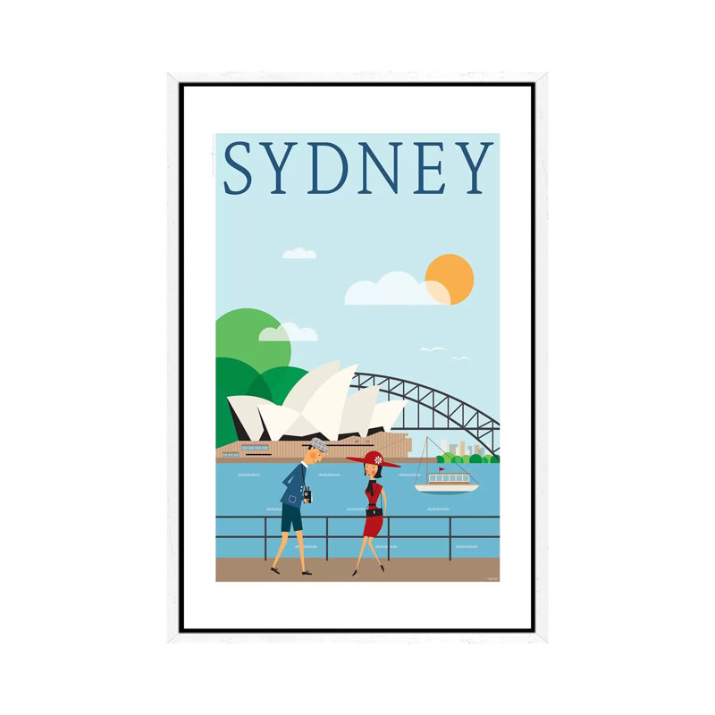 Sydney by TomasDesign - Gallery-Wrapped Canvas Giclée on Canvas, 101.6 cm H x 66.04 cm W, White Framed