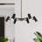 Miaisabella 6-Light Sputnik Modern Linear LED Chandelier