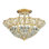 Rivendell 5 Light 15in x 10.5in Semi-Flush Mount in Heirloom Bronze with Clear Radiance Crystals