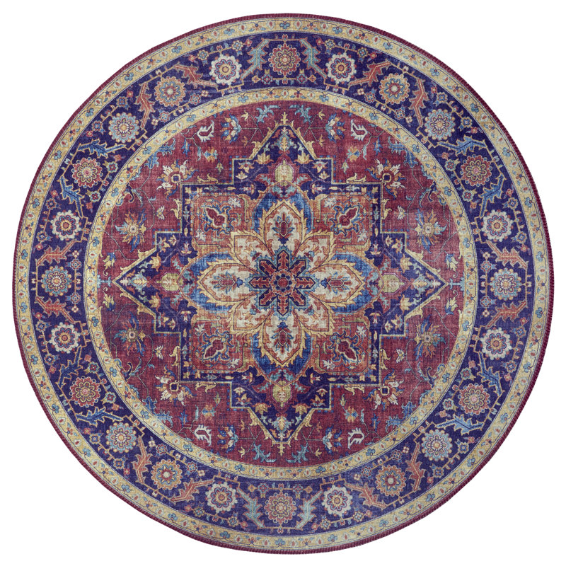 Anthea Tufted Plum Red Rug