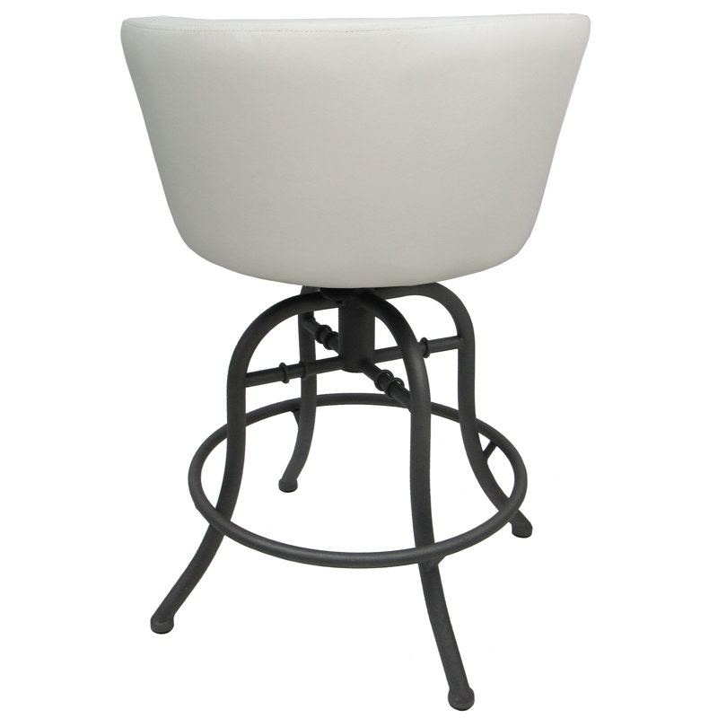 Dupont Cermenho Swivel Tilt Counter Metal Bar Stool 26" Joey - Basin Beige - Grey, Counter Stool (26” Seat Height)