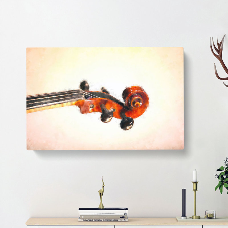 The Scroll of a Violin - Wrapped Canvas, 35cm H x 50cm W x 3cm D
