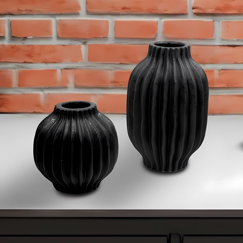 Vase de table en céramique / porcelaine Dedman, Noir