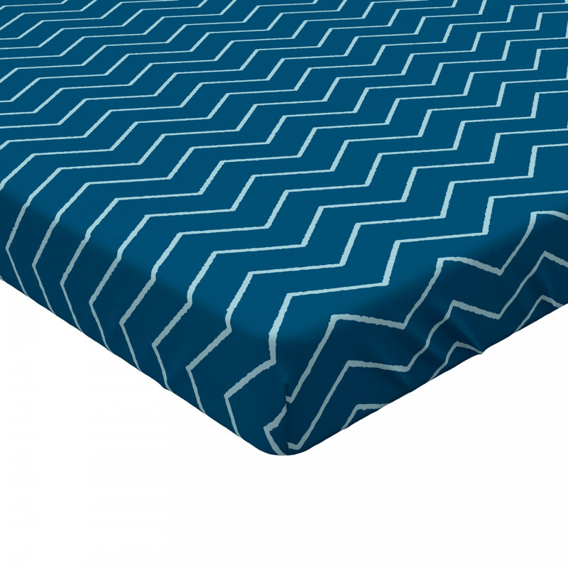 Microfiber Chevron Fitted Sheet, Full Fitted Sheet