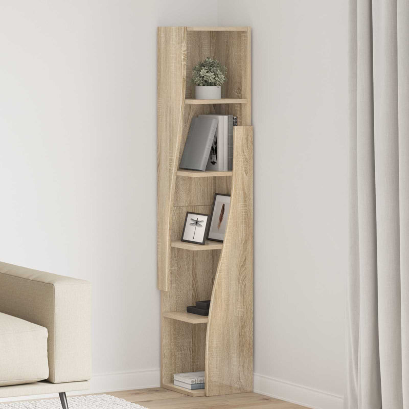 Engineered Wood Standard Accent Cabinet, 140 cm H x 27.5 cm L x 27 cm D, Sonoma Oak