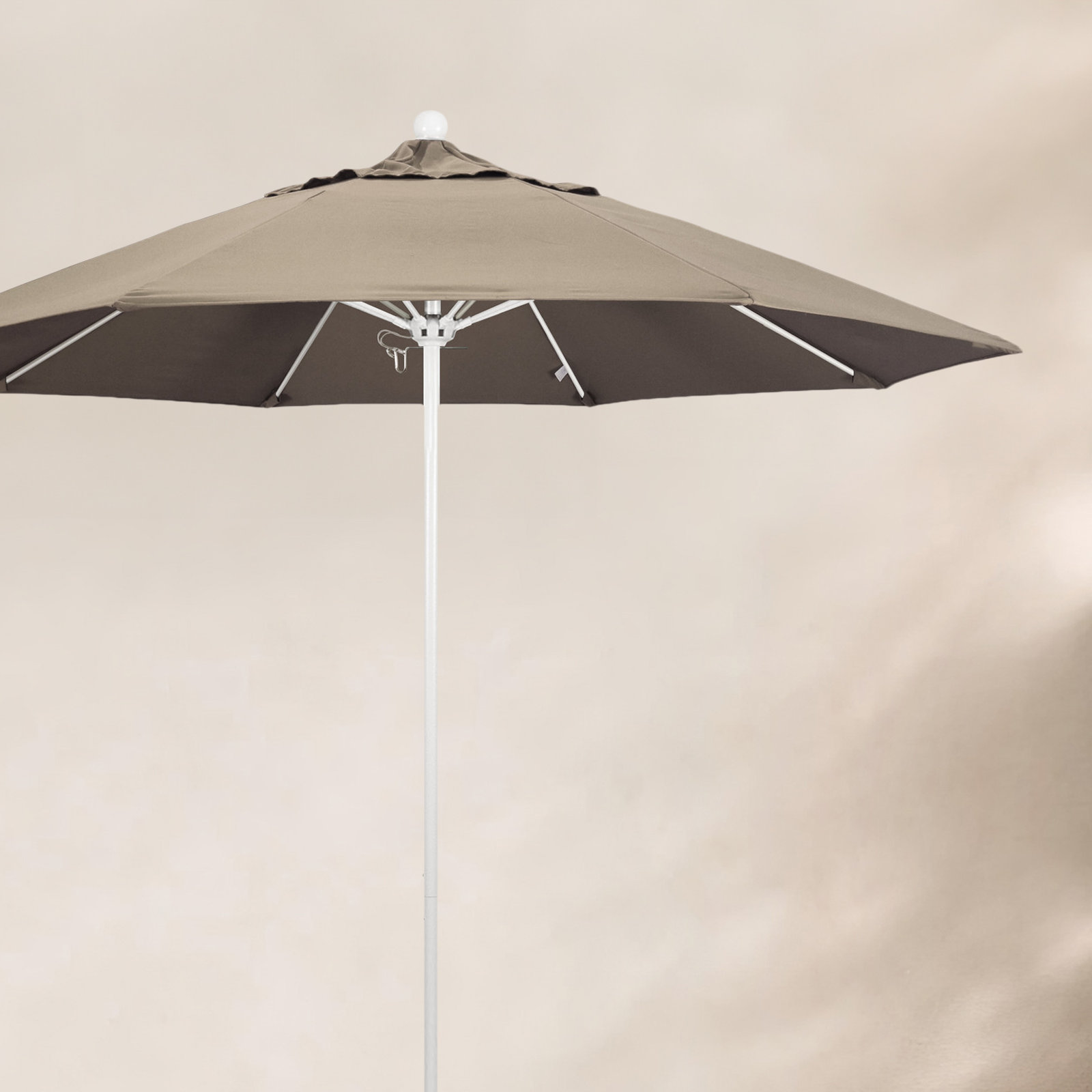 Maria 9' Sunbrella® Umbrella, White, Taupe