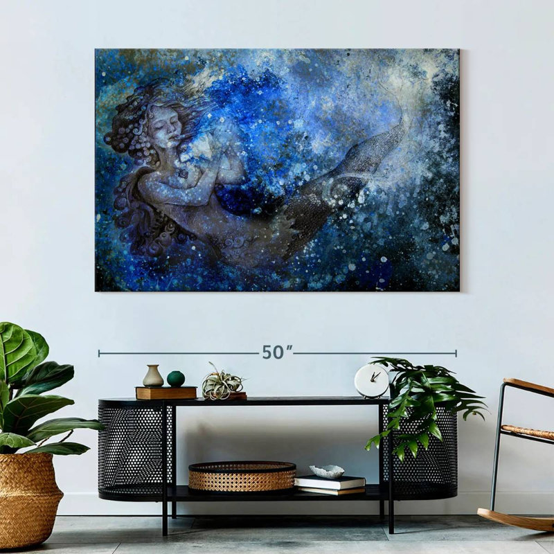 Kelan Abstract Mermaid, 34" H x 51" W