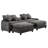 Cythina Upholstered Chenille with Ottoman Sectional-1568621204