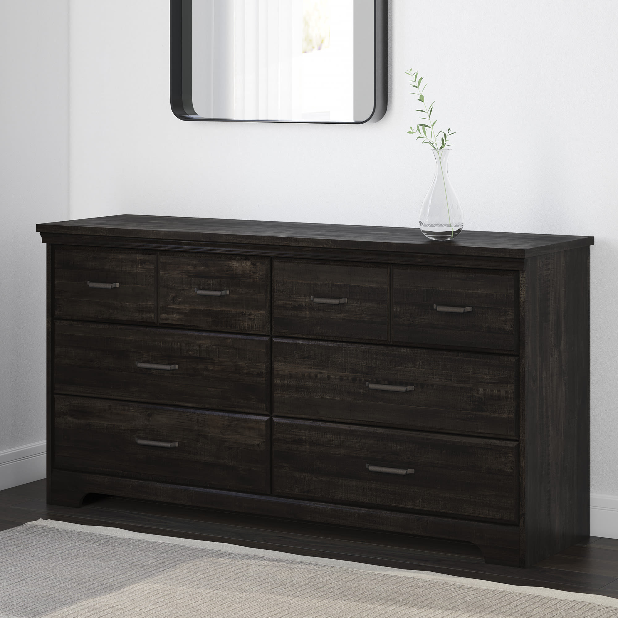 Fusion 6 drawer double on sale dresser south shore