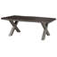 Solid Wood Top Metal Base Dining Table-64126010-64126011-64126013