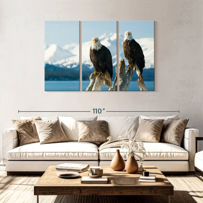 Bald Eagle Pair, 48" H x 74" W