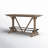 Susan 78" Wide Bar Height Trestle Table in Brown Oak