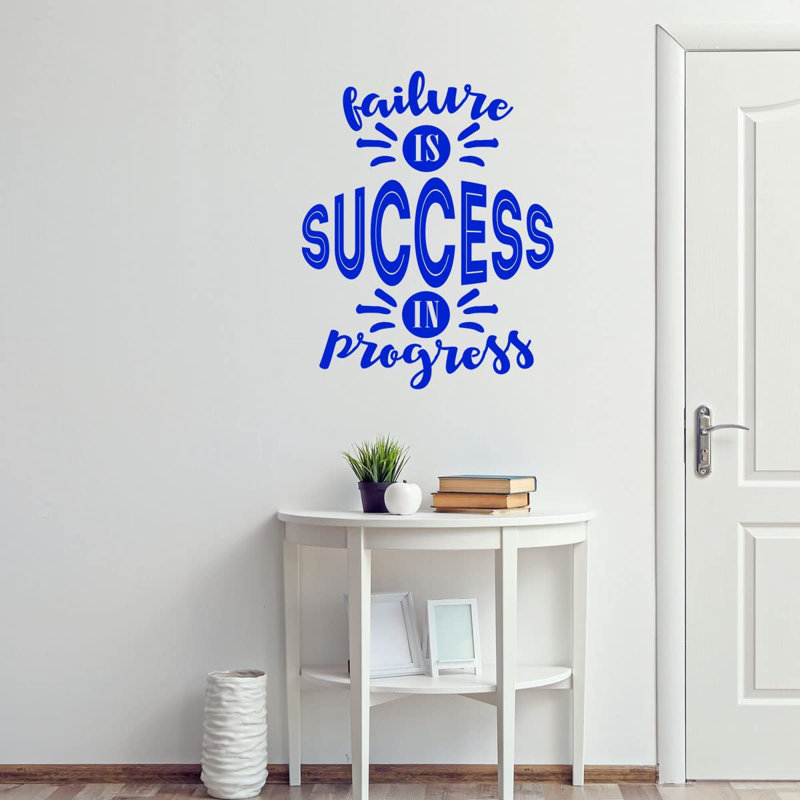 Text & Numbers Non-Wall Damaging Wall Decal, 23" H x 18" W, Blue