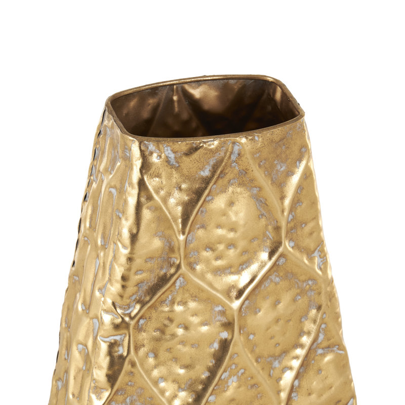 Mitcham Decorative Metal Vase, H 27,55 po x l 12,50 po x P 4,65 po