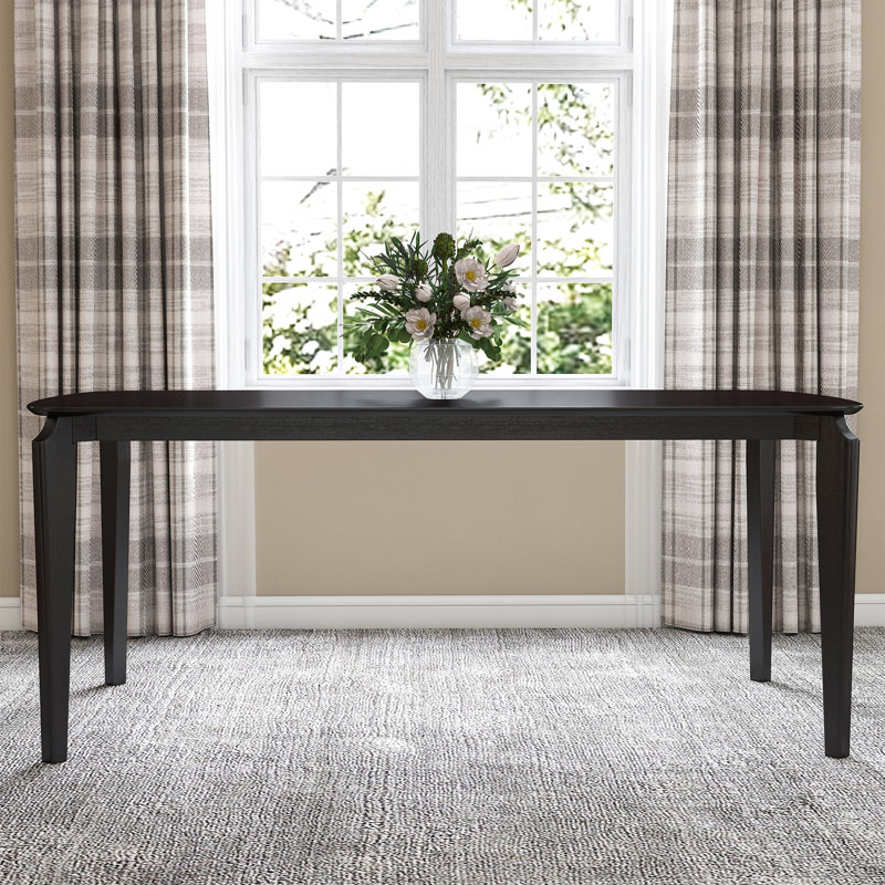 Table de salle à manger rectangulaire avec pieds en bois massif, table de salle à manger de style campagnard pour cuisine / salle à manger / chambre d'amis