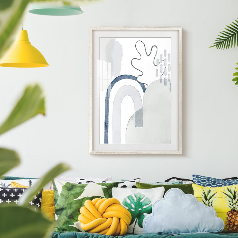 Light and Minimal I -Framed Print, 25.5" H x 17.5" W, White