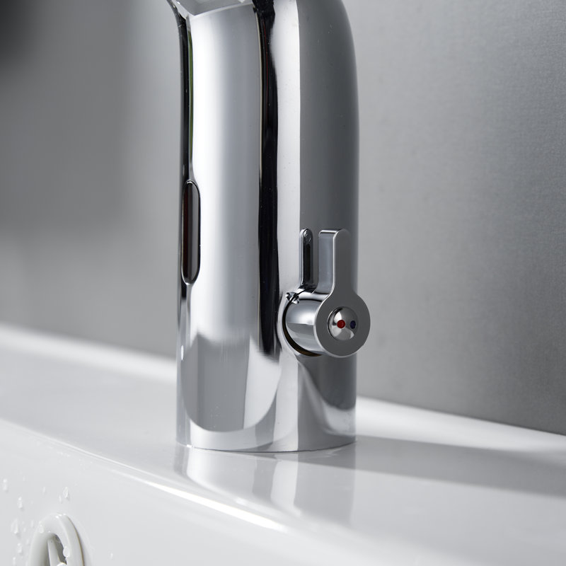 Robinet de lavabo de salle de bain sans contact, robinet à capteur de mouvement automatique, Chrome