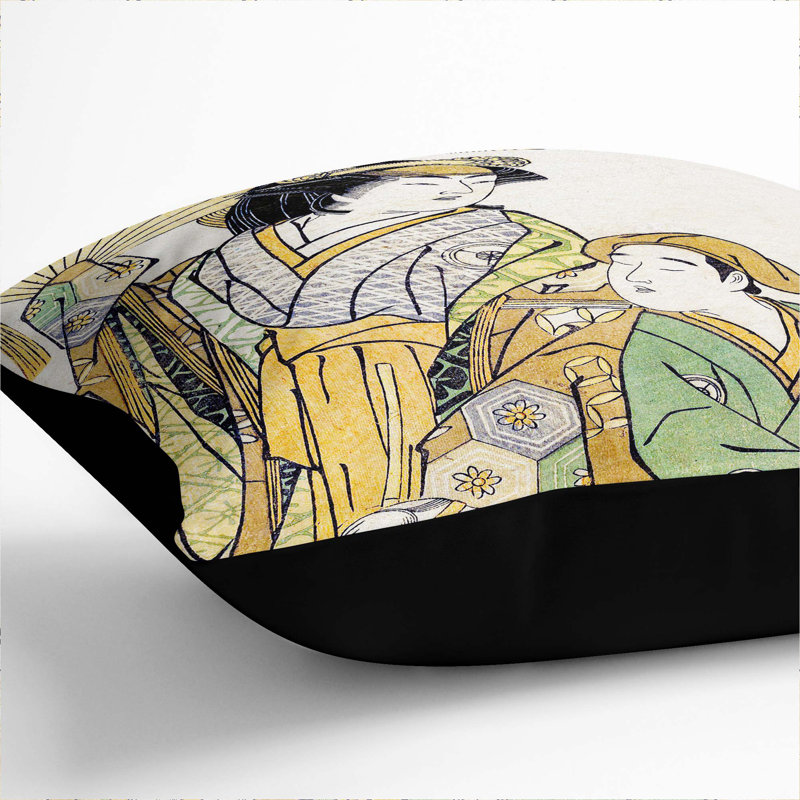Square Throw Cushion, Black, 55cm H x 55cm W x 20cm D