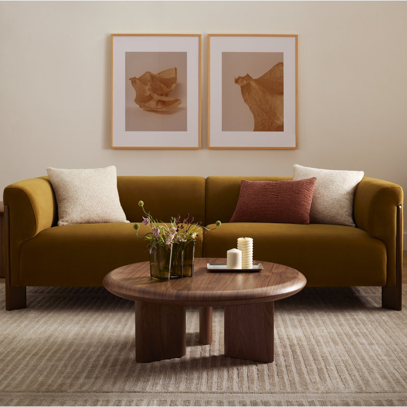 Bobby Cotton Blend Throw Square, Pillow Cover Only - No Insert, 20" x 20", Mustard