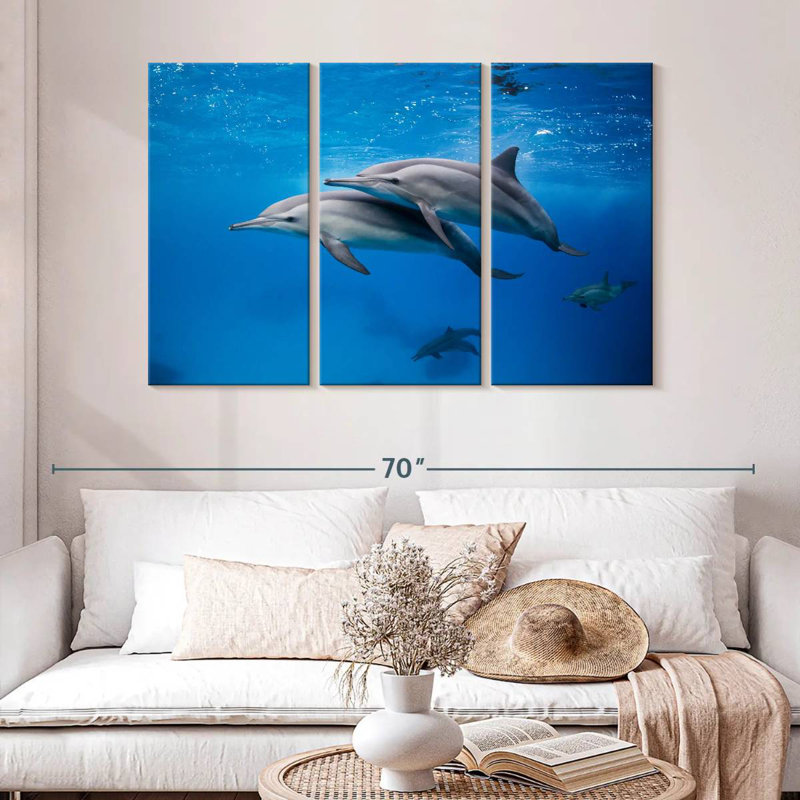 Brampt Swimming Dolphin Pair, 32" H x 50" W