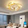 Modern ceiling fan with light, 55cm Dimmable LED ceiling fan light, 42W Timed ceiling fan with light for living room and dining room