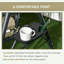 Balancelle de patio 3 places avec auvent et coussins Outsunny