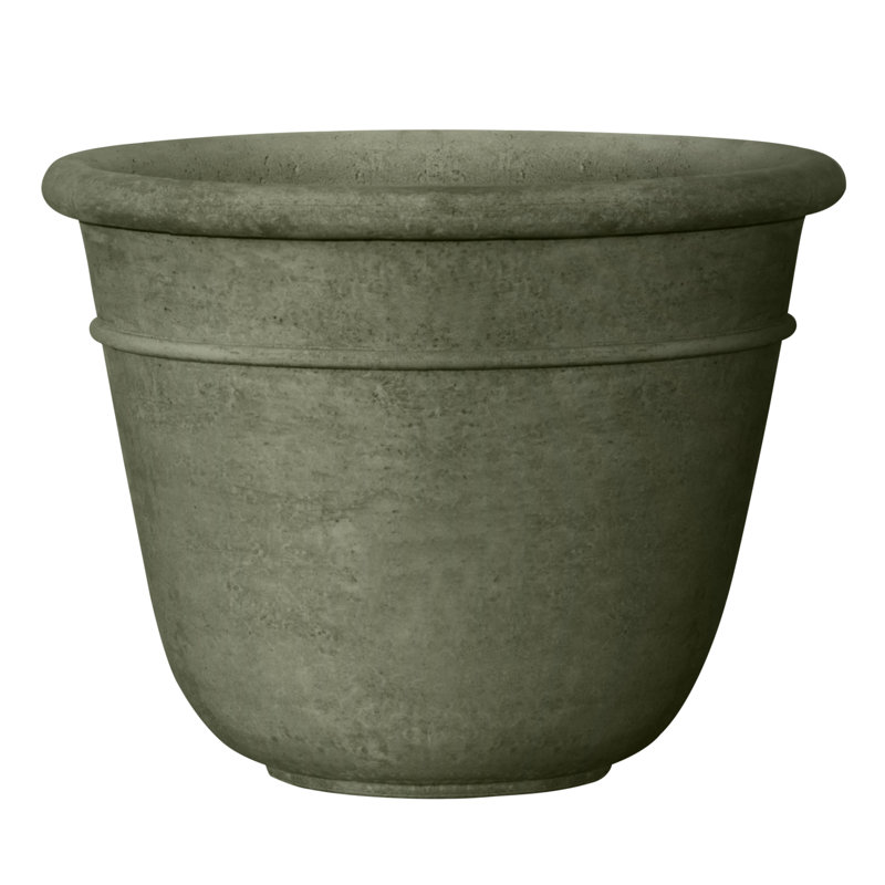 Pot à fleurs en pierre Carema, H 23,5 po x 30 po x P 30 po, Bronze cuivré