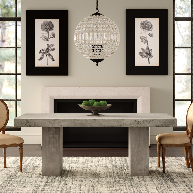 Table de salle à manger Kareen, Gris foncé, L 70,75 po x l 35,5 po, Table standard (hauteur de 30,5 po)