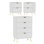 Ensemble de commode de chambre à coucher 4 tiroirs l 23,6 po avec table de chevet 2