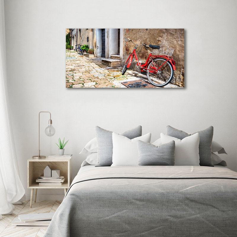 Red Bicycle - Wrapped Canvas Print