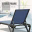Ensemble de 2 chaises longues d'extérieur avec structure en aluminium et dossier réglable