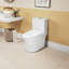 Toilette monobloc 1,1 / 1,6 GPF allongée à hauteur de confort très grande, certifiée CUPC, certifiée WaterSense, céramique, couleur blanche, siège à fermeture en douceur