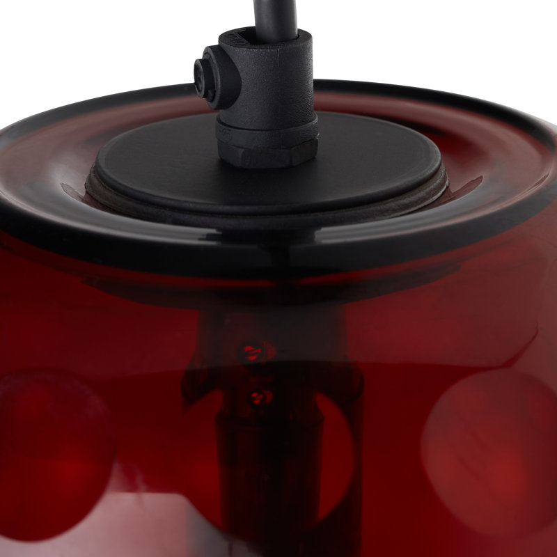 Luminaire suspendu en verre soufflé à la main l 6 po Hilary - George Oliver, Rouge