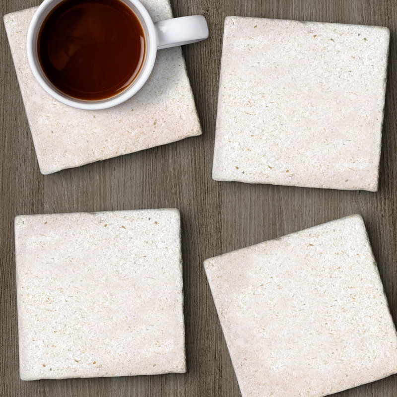 Stoneware Square 4 Piece Coaster Set
