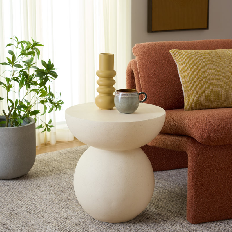 Table d'appoint Ailani, Blanc