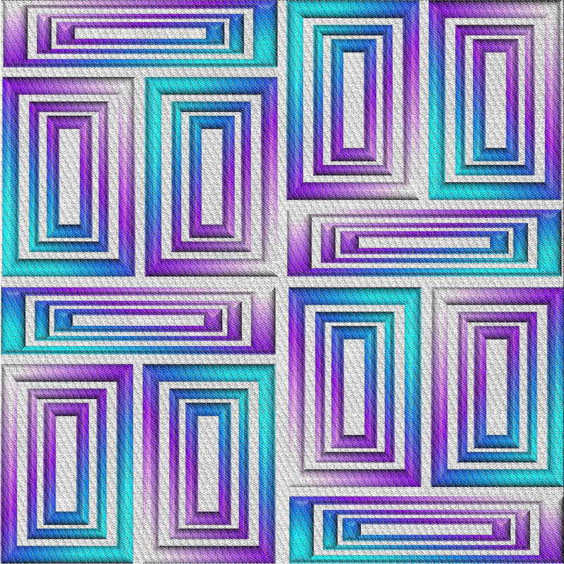 Geometric Indoor Rug, Square 4'