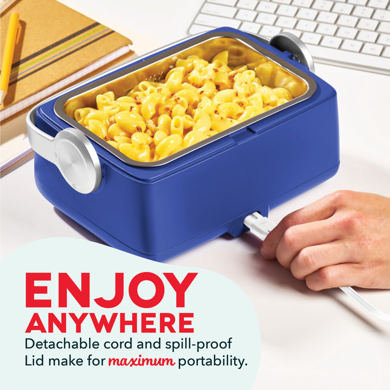 Boîte à lunch chauffée avec ustensiles Hot2go, Bleu