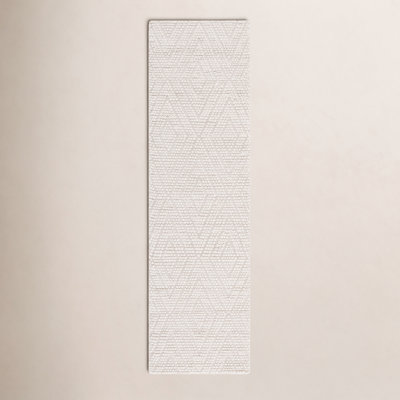 Elle Ivory Hand-Woven Geometric Rug