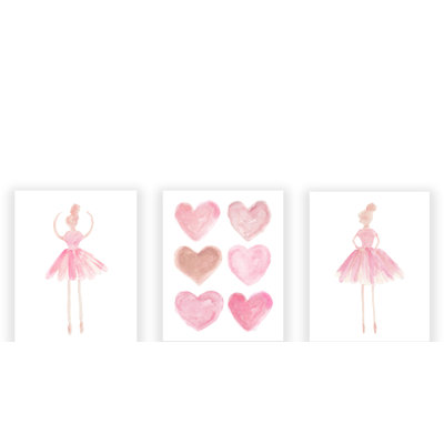 Little Girls Ballet Artwork, Paper Prints