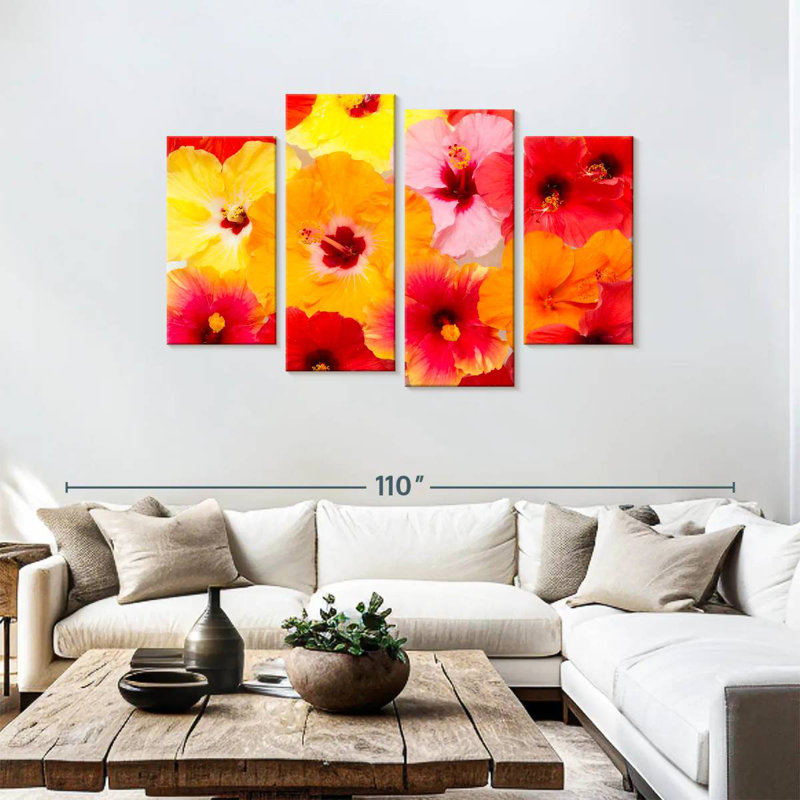 Harnek Hibiscus In Summer, 48" H x 75" W