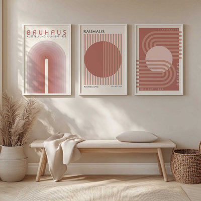 Retro Bauhaus Trio Set of 3 Prints